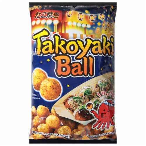 Calbee® Takoyaki Ball Original Baked Snacks Perspective: front