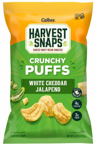 Calbee® Harvest Snaps® White Cheddar Jalapeno Crunchy Puffs Perspective: front