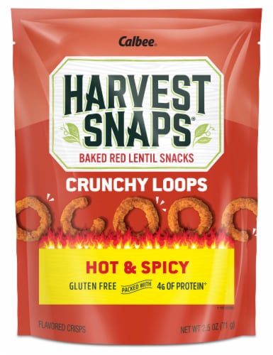 Harvest Snaps Hot & Spicy Crunchy Loops Perspective: front
