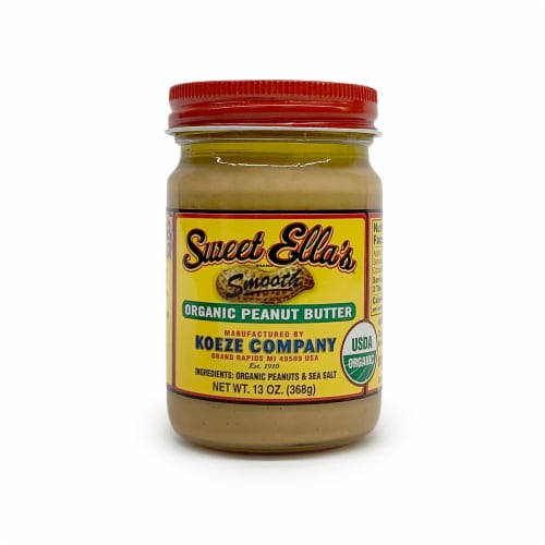 Sweet Ella's® Smooth Organic Peanut Butter Perspective: front