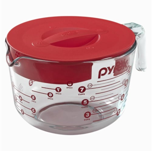 Pyrex Covered Measuring Cup Perspective: front