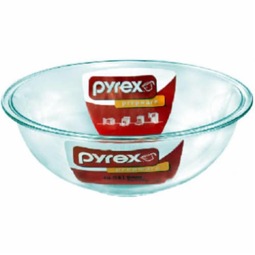 Pyrex Smart Essentials Glass Mixing Bowl - Clear/Red, 4 qt - Fry's Food  Stores