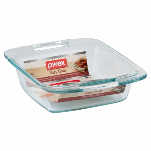 Pyrex Easy Grab Square Baking Dish - Clear Perspective: front