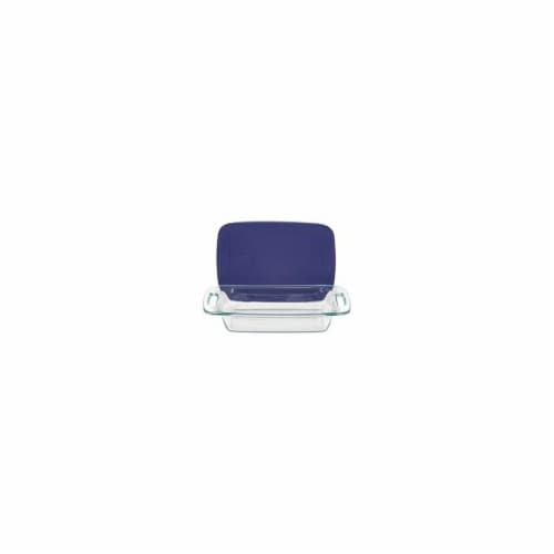 Corningware - Pyrex Blue 2 Quart Easy Grab Oblong Dish pack of 3 Perspective: front
