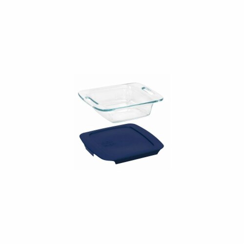 Corningware - Pyrex Blue 8 Inch Square Easy Grab Dish pack of 3 Perspective: front