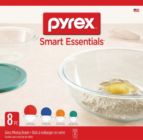Pyrex® Smart Essentials® Glass Mixing Bowl Set Perspective: front