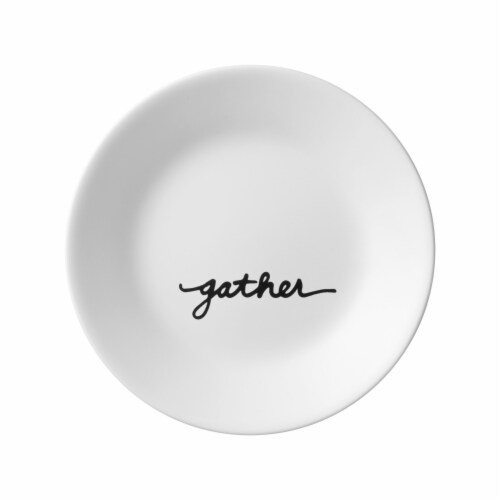 Corelle® Celebrations Gather Appetizer Plate - White/Black Perspective: front