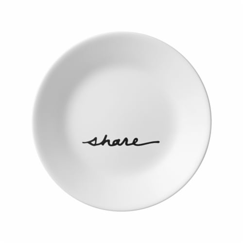 Corelle® Celebrations Share Appetizer Plate - White/Black Perspective: front