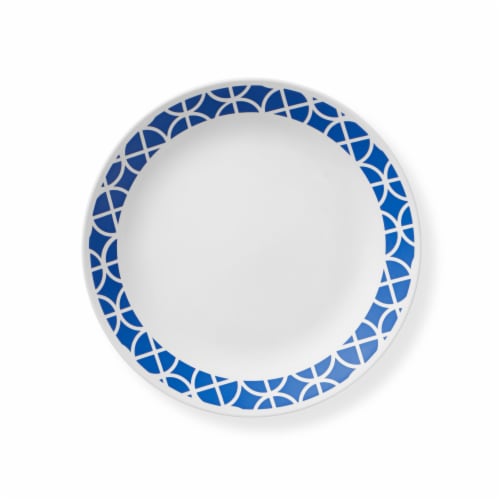 Corelle® Circles Lunch Plate - Cobalt/White Perspective: front