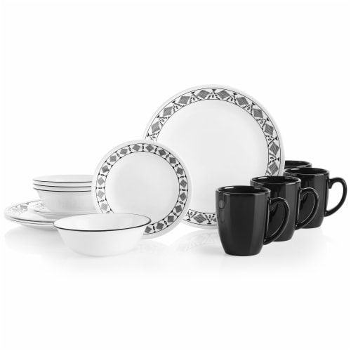 Corelle® Cusco Tableware Set - Black/White, 16 pc - Kroger