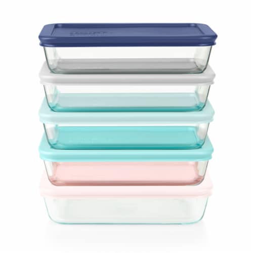 Pyrex SS 10pc 3cup Meal Plan St MassGroc Perspective: front