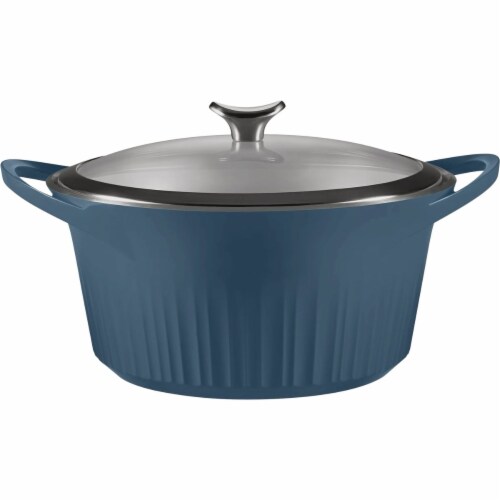 CorningWare 5.5 Qt. Cast Aluminum Blue Dutch Oven with Lid 1143627, 1 -  Foods Co.