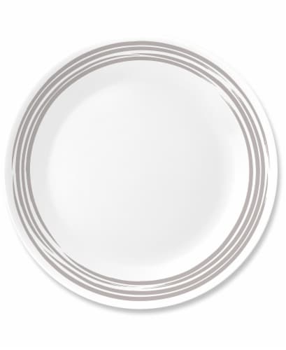 Corelle® Laminated Glass Dinner Plate - Brushed Silver Perspective: front