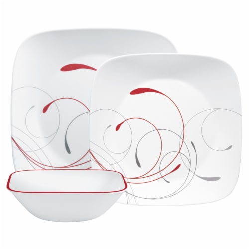 Corelle® Splendor Square Plate Set Perspective: front