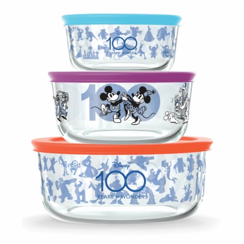 Pyrex Disney 100 Characters Glass Bakeware Set, 6 pc - Kroger