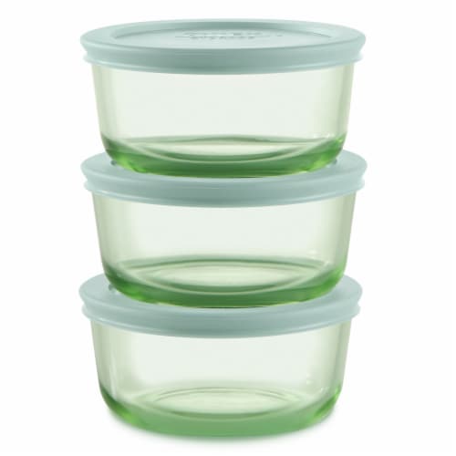 Pyrex Glass Food Storage Dishes Perspective: front