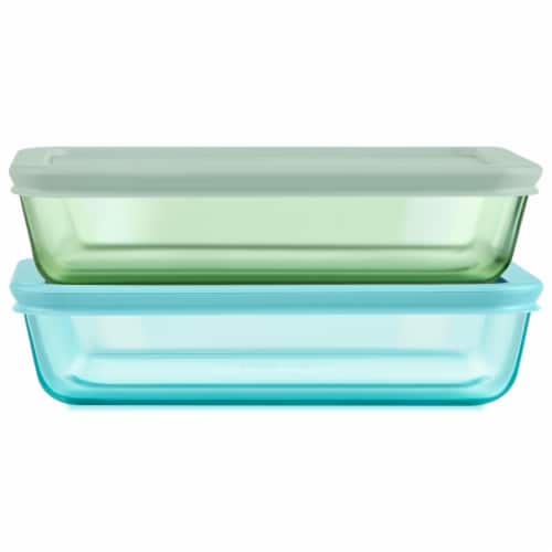 Pyrex Rectangle Food Storage Container- 2 Count Perspective: front