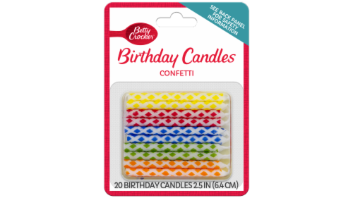 Betty Crocker Confetti Birthday Candles Perspective: front