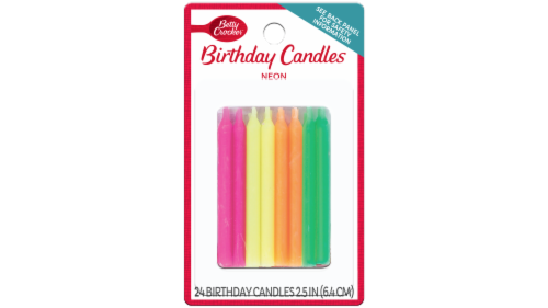 Betty Crocker Neon Candles Perspective: front