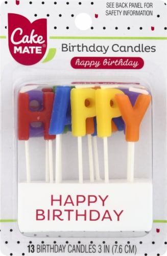 Cake Mate Happy Birthday Candles Perspective: front