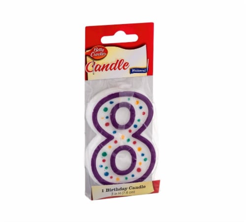 BC Numeral Candle #8 Ea Perspective: front