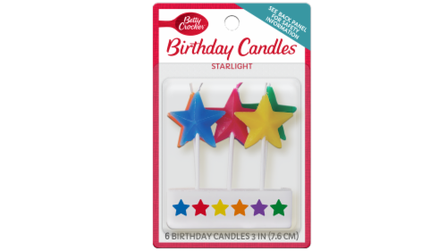 Betty Crocker Star Light Birthday Candles Perspective: front