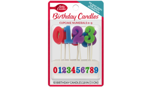 Betty Crocker™ Cupcake Numeral Birthday Candles Perspective: front