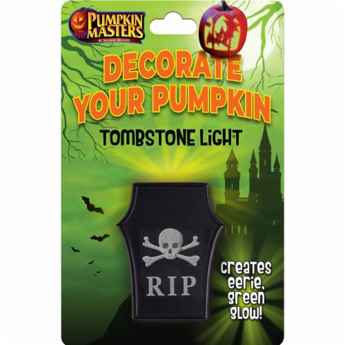 Pumpkin Masters Tombstone Light Decoration Perspective: front