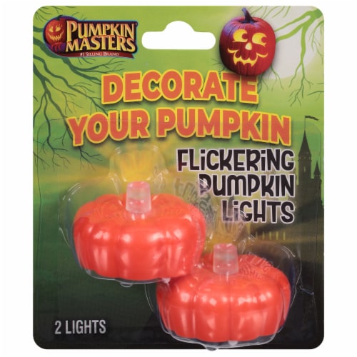 Pumpkin Masters® Halloween Flickering Pumpkin Lights Perspective: front