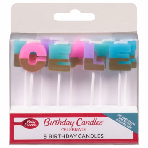 Betty Crocker™ Metallic Celebrate Birthday Candles Perspective: front