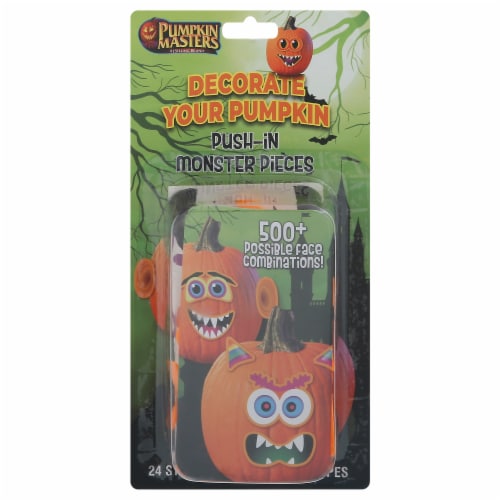 Pumpkin Masters Push in Monster Pieces Decorating Kit Perspective: front