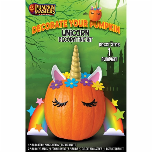 Pumpkin Masters Unicorn Decorating Kit Perspective: front
