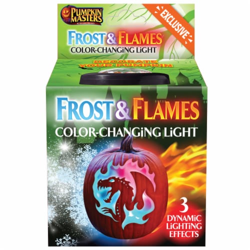 Pumpkin Masters® Frost & Flames Halloween Light Decoration Perspective: front