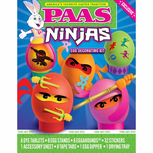 PAAS® Ninjas Easter Egg Decorating Kit Perspective: front
