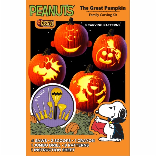 Pumpkin Masters Peanuts® Halloween The Great Pumpkin Family Carving Kit Perspective: front