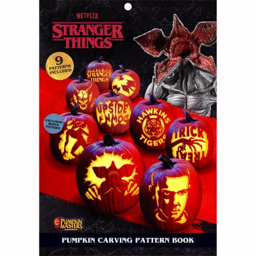 Pumpkin Masters Netflix Stranger Things Halloween Pumpkin Carving Pattern Book Perspective: front