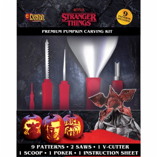 Pumpkin Masters Netflix Stranger Things Halloween Premium Pumpkin Carving Kit Perspective: front