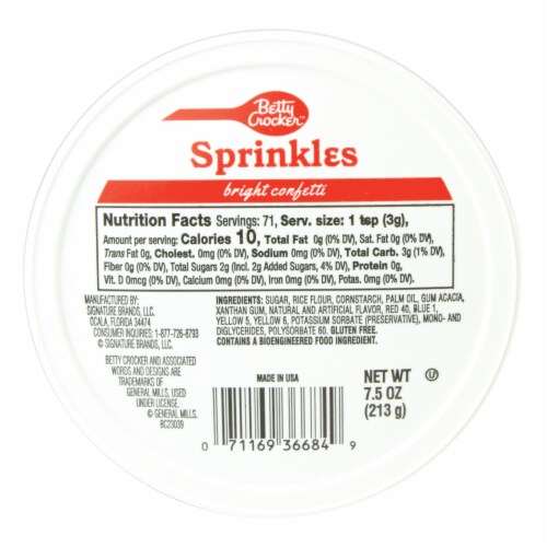 Betty Crocker™ Bright Confetti Sprinkles Perspective: front