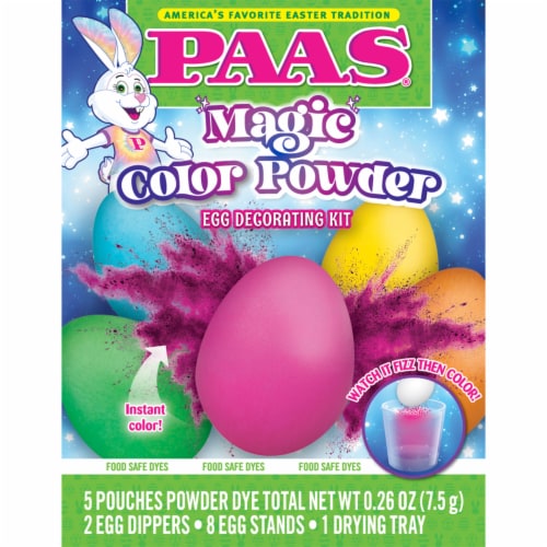 PAAS® Magic Color Powder Egg Decorating Kit Perspective: front