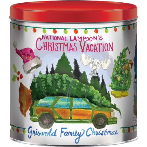 GiftPop Warner Brother's® Christmas Vacation Icons Assorted Popcorn Tin Perspective: front