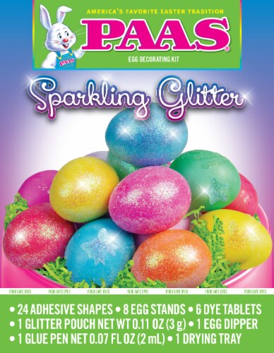 PAAS® Sparkling Glitter Egg Decorating Kit Perspective: front