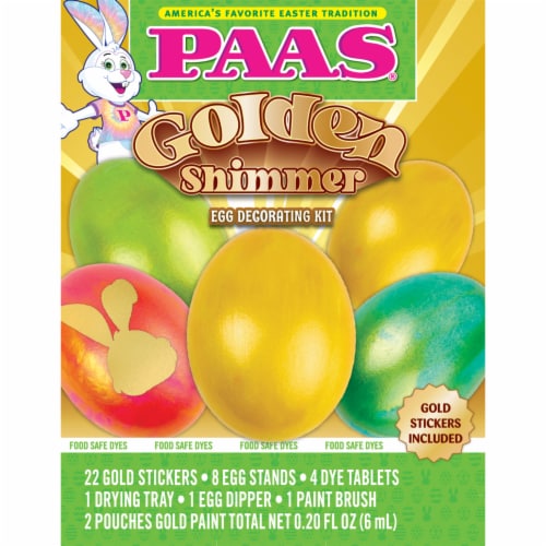 PAAS® Golden Shimmer Egg Decorating Kit Perspective: front