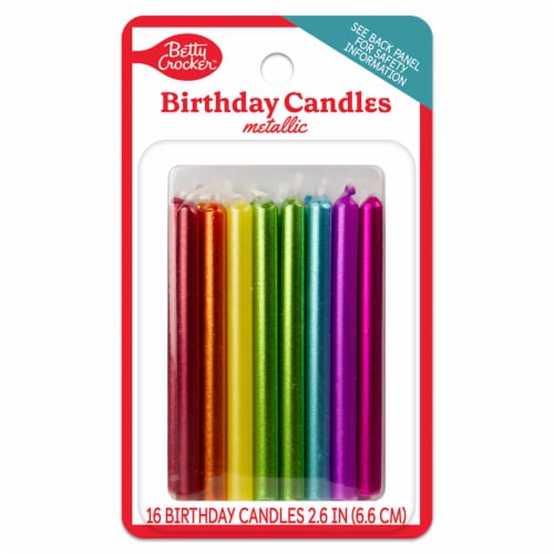 Betty Crocker™ Metallic Birthday Candles Pack Perspective: front