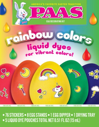 PAAS® Rainbow Colors Egg Decorating Kit Perspective: front