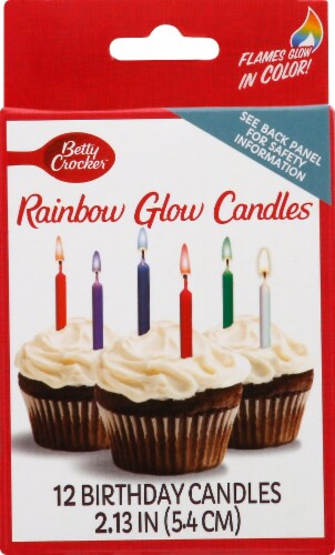Betty Crocker Rainbow Glow Candles Perspective: front