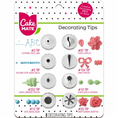Cake Mate Decorating Tips Variety Pack Perspective: front