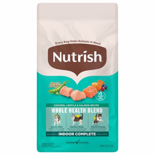 Rachael Ray Nutrish™ Indoor Complete Chicken with Lentils & Salmon Dry Cat Food Perspective: front