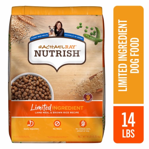 Rachael Ray Nutrish® Limited Ingredient Adult Dry Dog Food Lamb Meal & Brown Rice Recipe Perspective: front