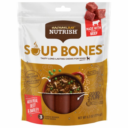 Rachael Ray Nutrish Soup Bones With Beef Barley Dog Chew Bones 3 Ct 