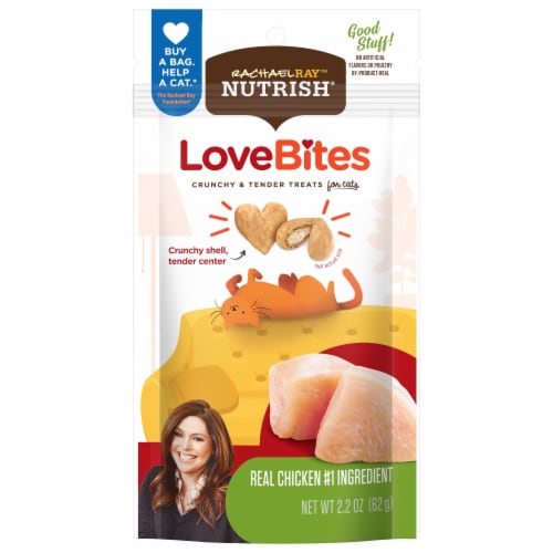 Rachael Ray Nutrish Love Bites Real Chicken Cat Treats Perspective: front